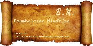 Baumholczer Mimóza névjegykártya